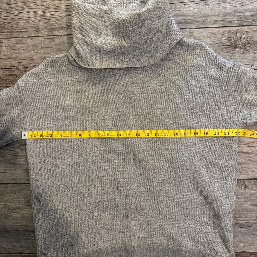 Abercrombie Fitch Womens Gray Marled Knit Cowl Neck Pullover Sweater Top Size L - Picture 9 of 9